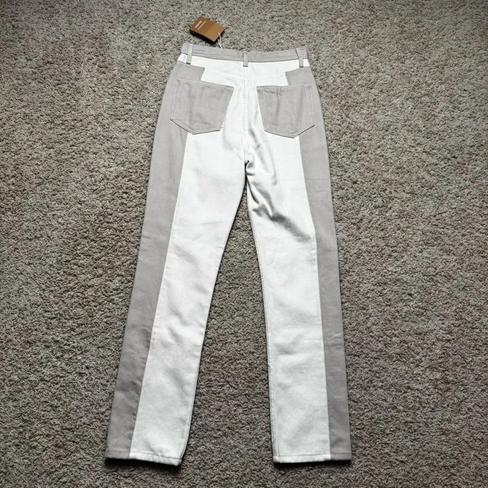 Reformation Cynthia Tonal Reworked High Rise Straight Leg Jeans NWT Size 26 - Picture 8 of 8